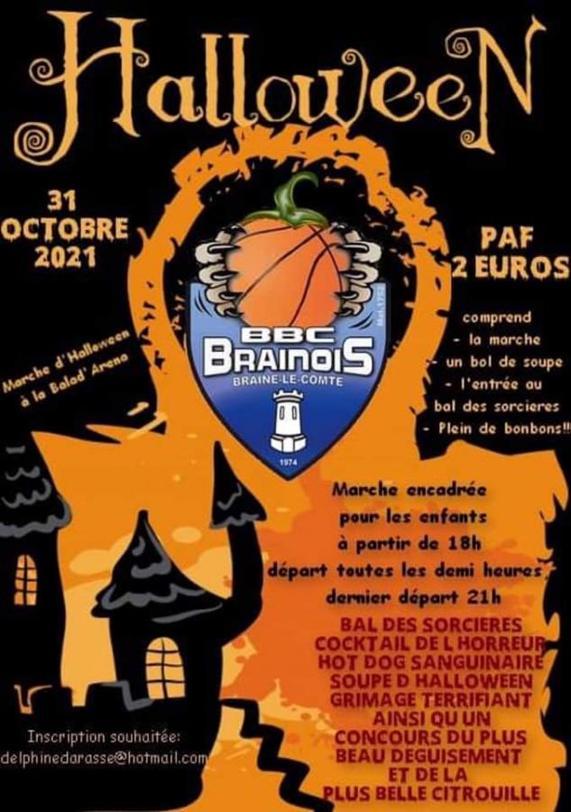 Rappel Marche Halloween Balad Arena le 31 octobre à partir de 18h