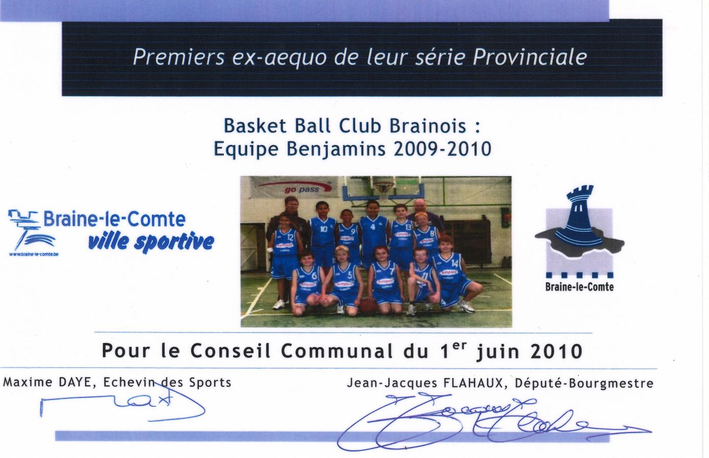 Benjamins 2009 - 2010